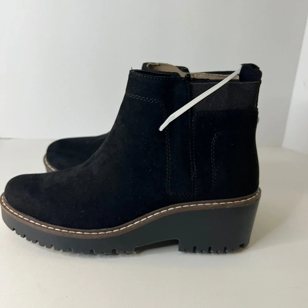 Womens Sonoma Ortholite Eco‎ Comfort Booties Vegan Suede Black 8 NWT